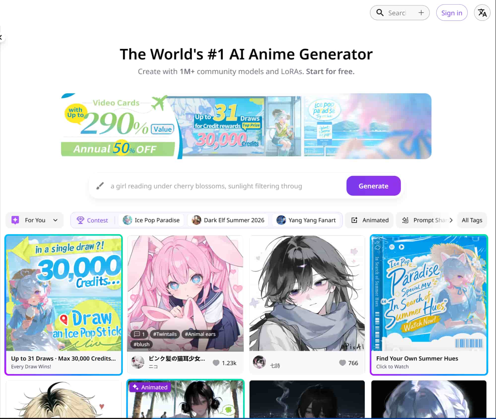 Anime-zentrierte Generation