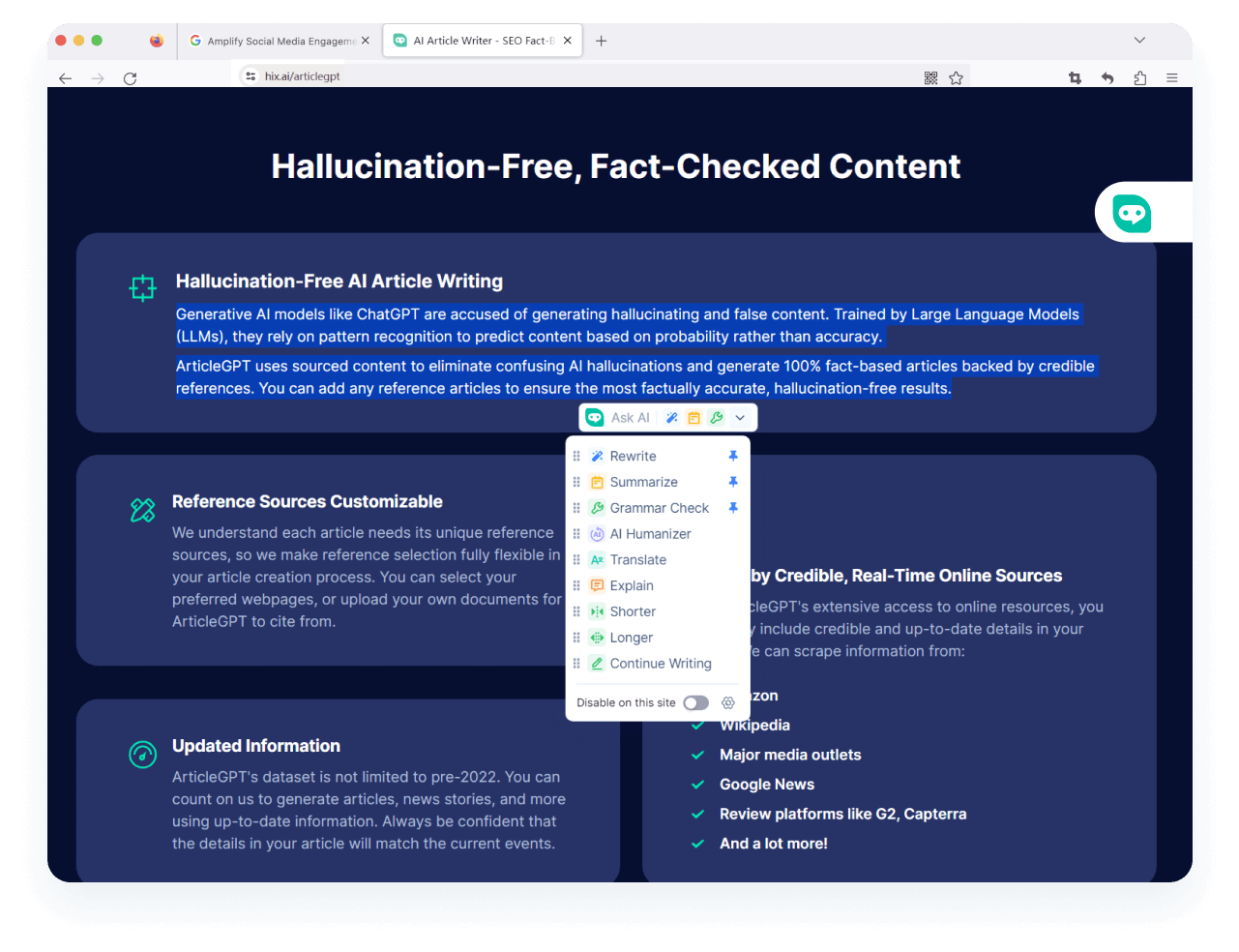 Получите доступ к помощи AI <span class="text-[#00D3B6]">в любом месте</span> в Firefox